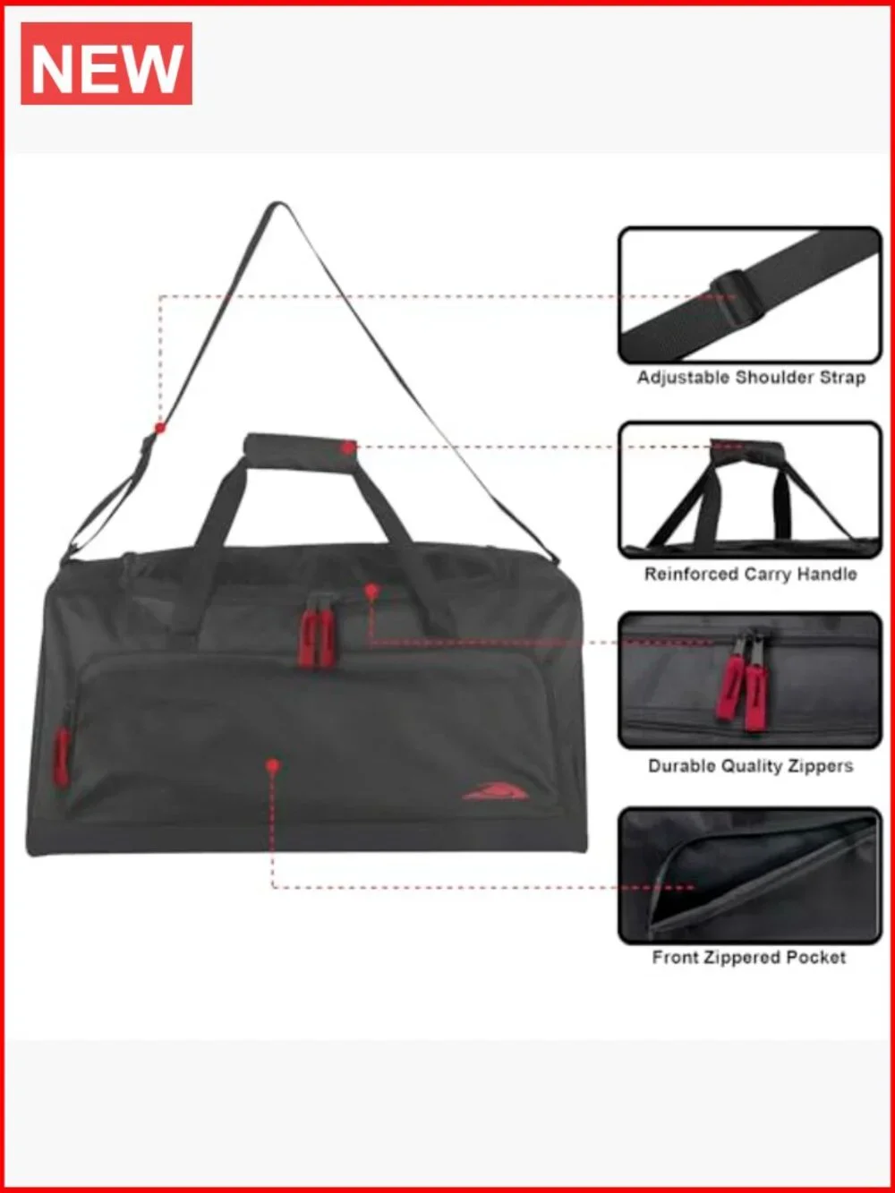 Canvas Sports Duffel Bag Gym Travel Overnight Weekender Gear Bag Polyester